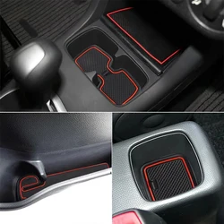 Rubber Non-Slip Door Groove Pads For Suzuki Swift 2018 2019 2020 2021 2022 Car Accessories Anti Dust Gate Slot Mat Cup Cushion