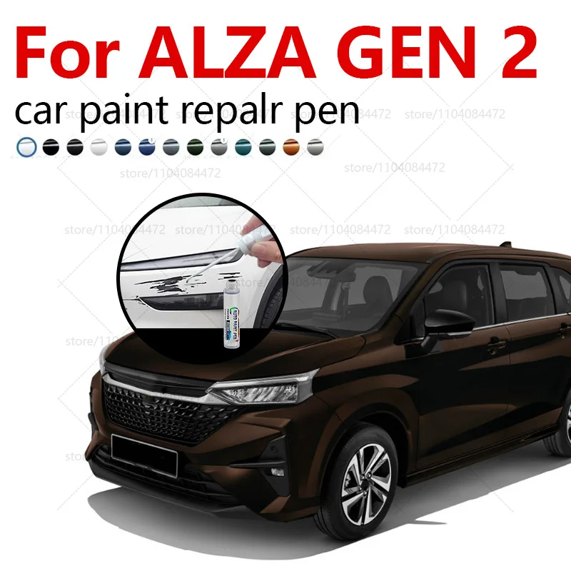 

Ручка для ремонта автомобильной краски PERODUA ALZA GEN 2, аксессуары для ремонта царапин, черный X16, красный R67, серебристый S2, белый WO9, коричневый