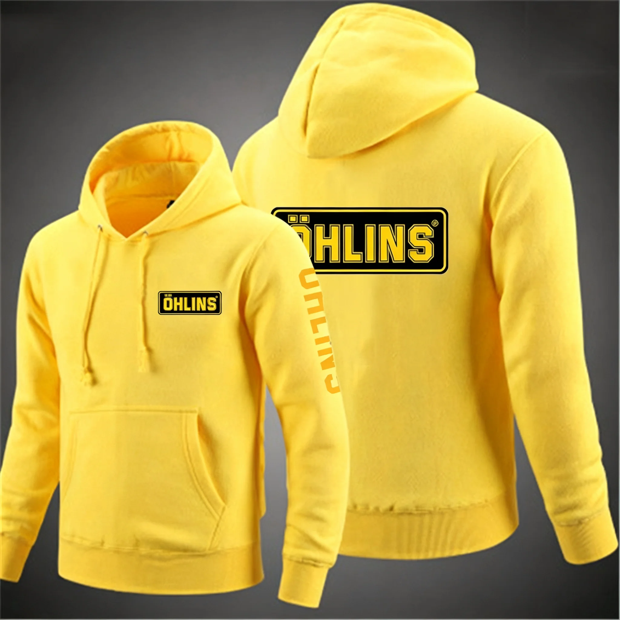 2026 Neuer Ohlins Logo-Print Herrenmode Frühling und Herbst Einfarbiger Reißverschluss-Pullover Bequemer Harajuku-Top-Sweatshirt – Detail 9