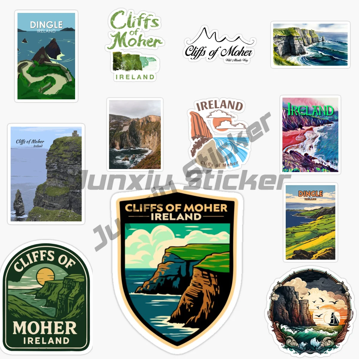 

Ireland Cliffs of Moher Cliffs with Sheer Cliffs Amazing Atlantic Coast Scenery Vinyl Self-adhesive Car Stickers and Decals