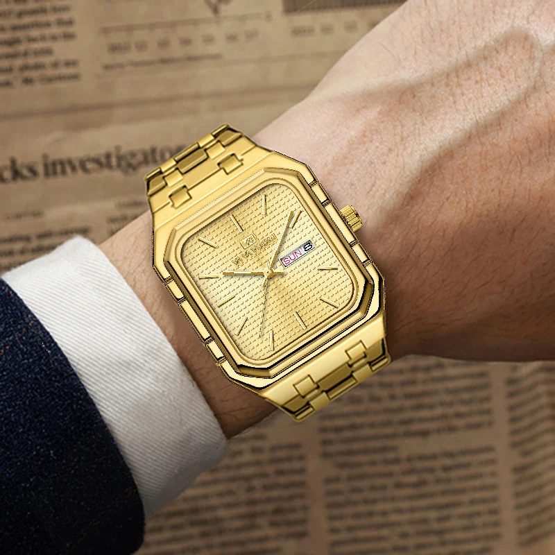 Men Sports Fashion Watches Business Men\'s 2025 Stainless Steel Gold Luxury Men Quartz Watches Relogio Masculino Dropshipping