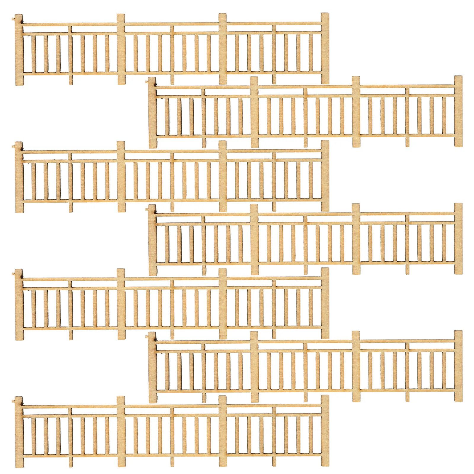 

8 шт. гибких миниатюрных деревянных заборчиков для декора миниатюрного сада, микроландшафта, оформления сцен, кукольного домика, цветочного горшка