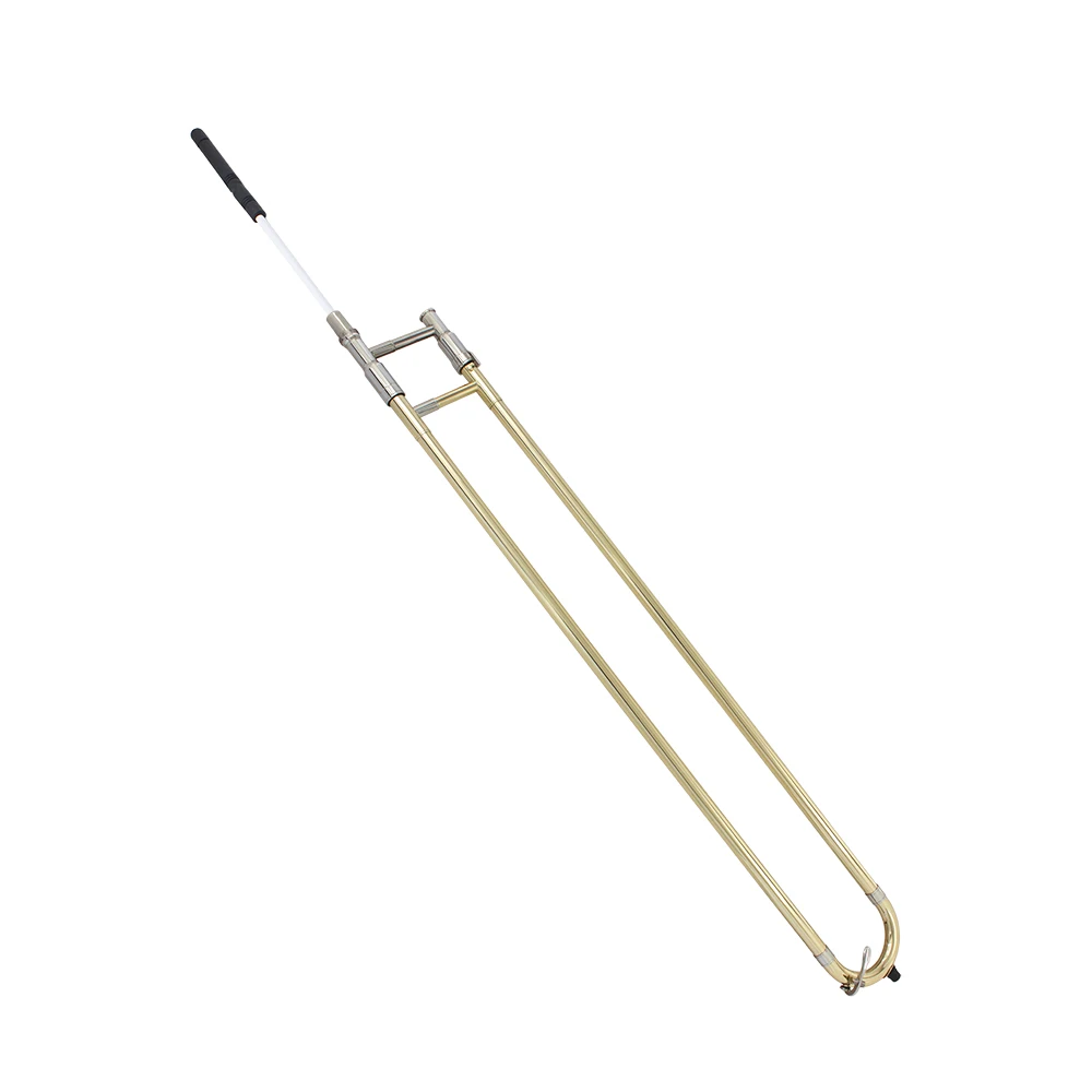 SLADE Bb Lacquer Gold Trombone Brass Body Alto Trombone Set with Mouthpiece Storage Bag Mute Cleaning Cloth Rod Parts