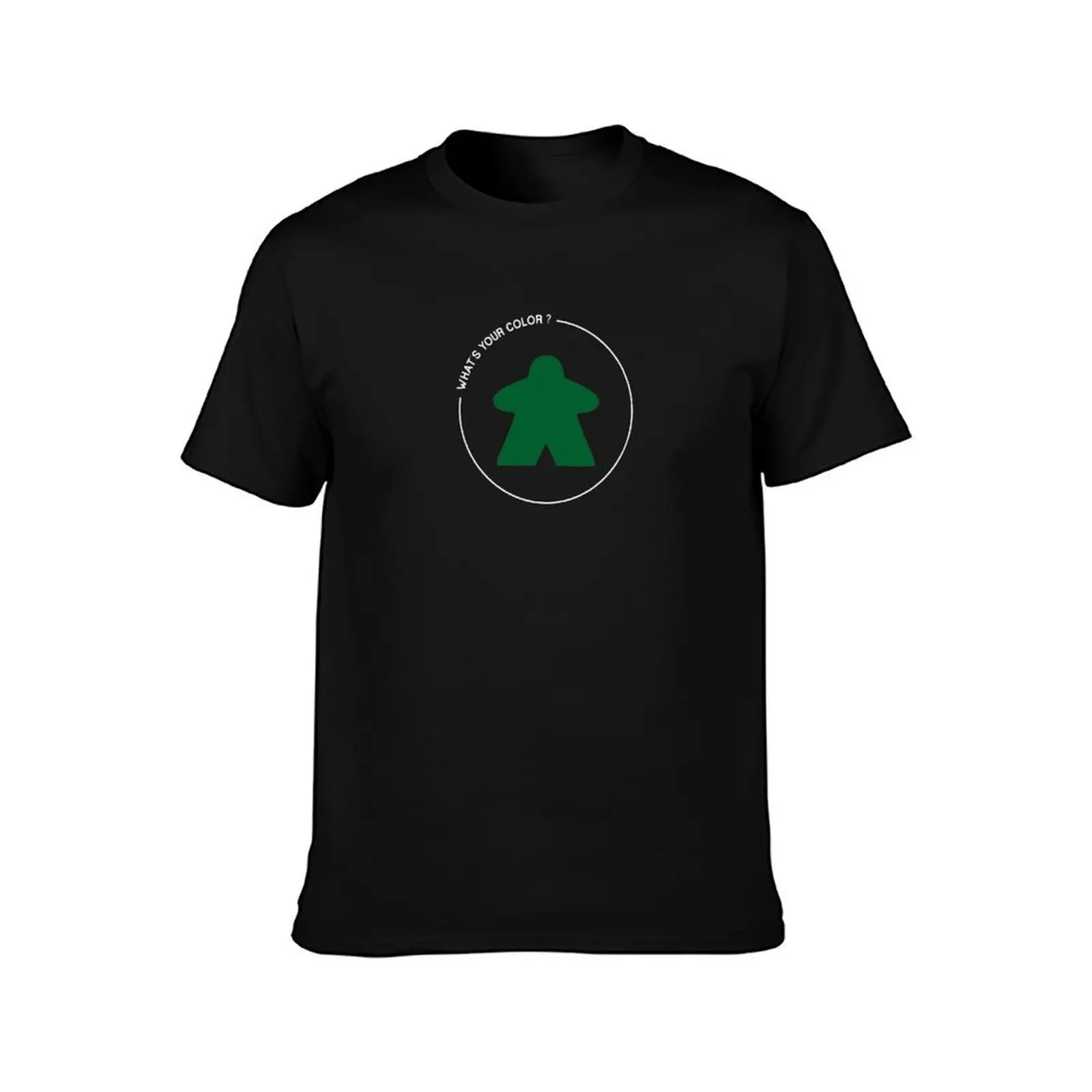 GReen meeple - what's your color ? T-Shirt, Summer Casual Cotton Tee, Oversized Streetwear Tops, Vintage Graphic Print