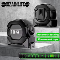 5/7.5/10M Metric Measuring Tape Self Locking Steel Tape Measure High Precision Wear-resistant Ruler Measuring Tools