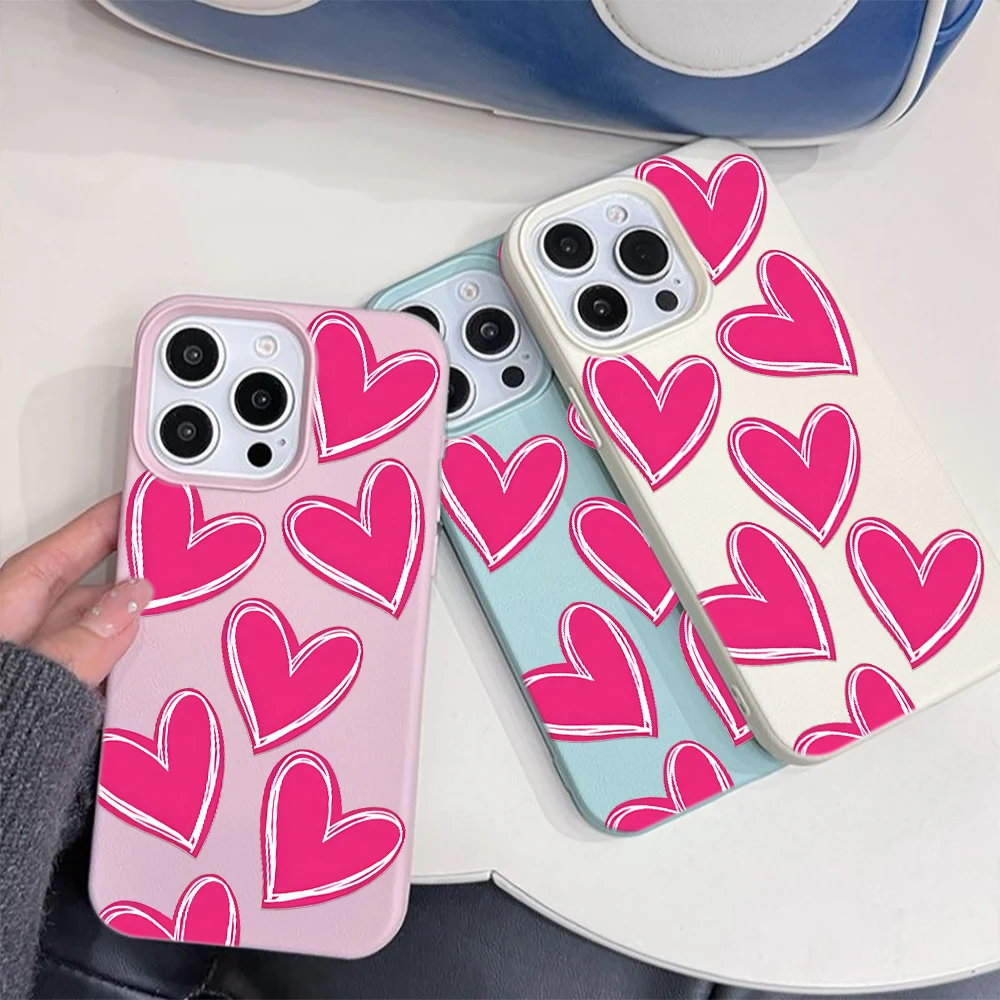Luxury Heart Shark Phone Case For Samsung A05S A06 07 15 16 34 35 53 54 55 S23 24 25 Ultra S24 FE A17 26 36 56 Protective Cover