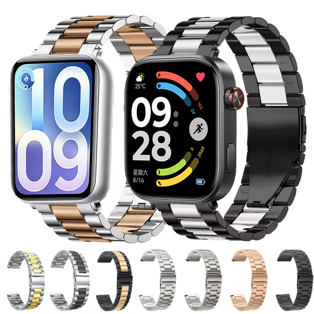 Metallarmband für Redmi Watch 6 5 4 Edelstahl Komfortables Armband Xiaomi Band 10 Pro 9 Pro 8 Pro Correa Zubehör