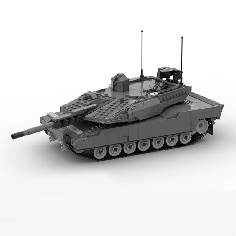 1199 peças moc kemp panzer kf51 luz moderna tanque modelo montado educacional criativo para crianças brinquedos surpresa presentes de natal