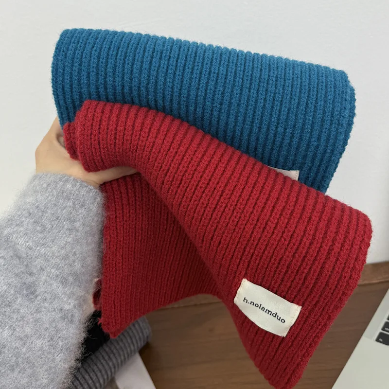 

Unisex Scarves Korean Solid Color Harajuku Simple Christmas Dress Winter Thicked Comfortable High Quality Scarf For Male Female