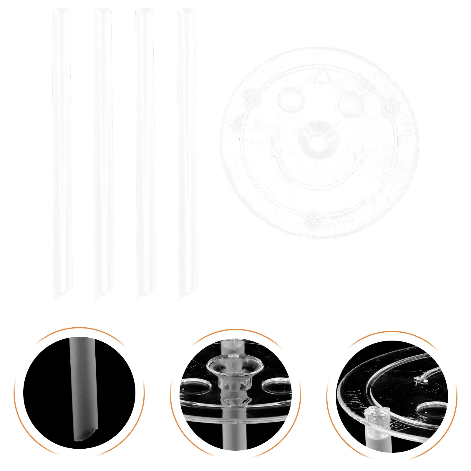 

5Sets Cake Dowels Plastic Tier Supports Multilayered Design Stable Construction Round Boards Stand Cake Tier Kit