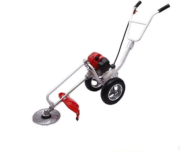 

Best Selling Two Wheel Brush Cutter 139 Grass Trimmer Hand Push 52cc Grass Cutter