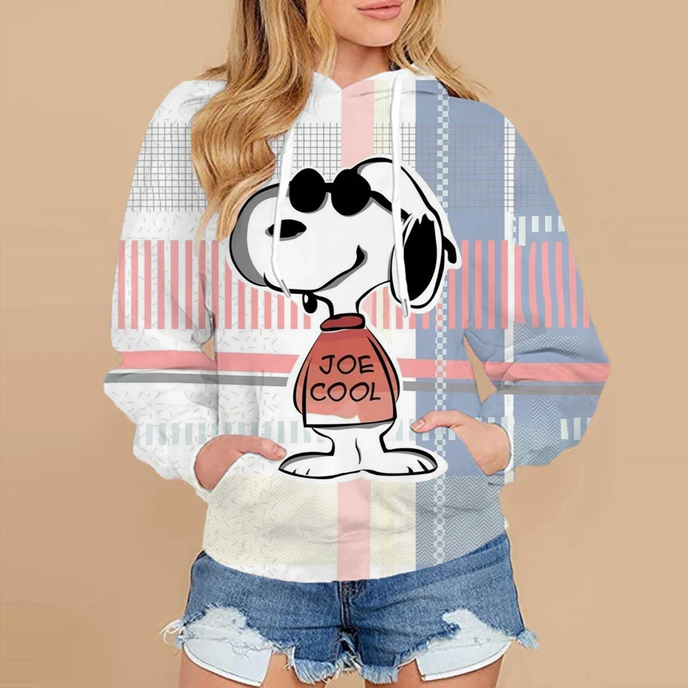 Snoopy Cartoon Women Sweatshirts Fashion Streetwear Hoodie Music Lover Gift Cartoon Snoopy Street Style Women Sweatshirt Hoodies