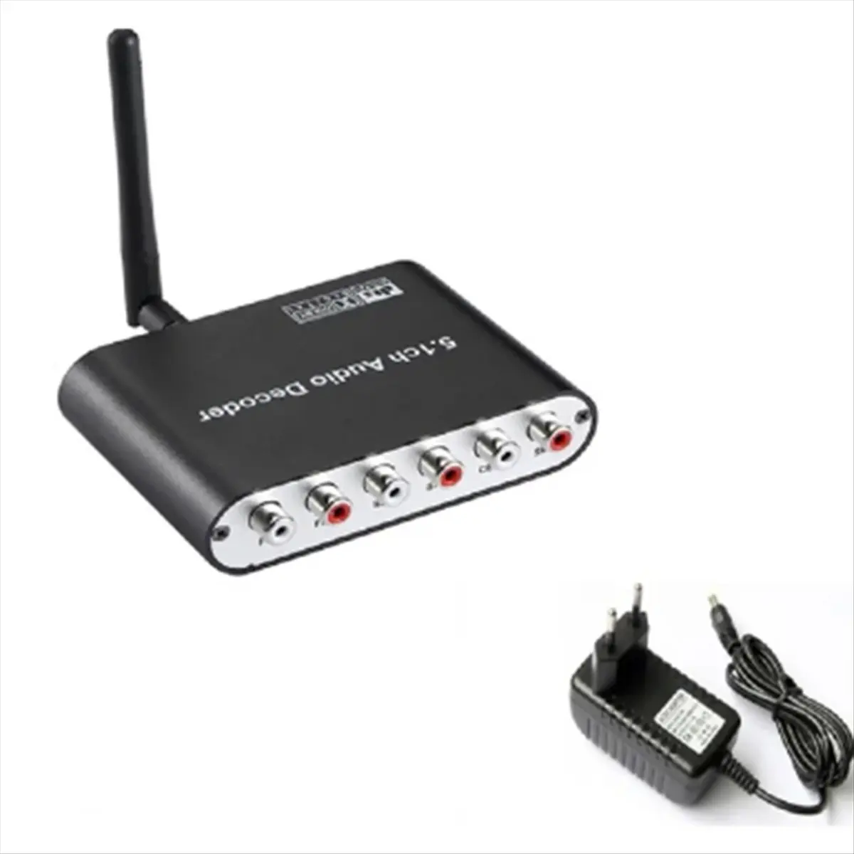 A85P Digital 5.1 Audio Decoder DTS/AC3 Audio Converter Gear LPCM to 5.1 Analog Sound Audio Adapter Amplifier(A) EU Plug