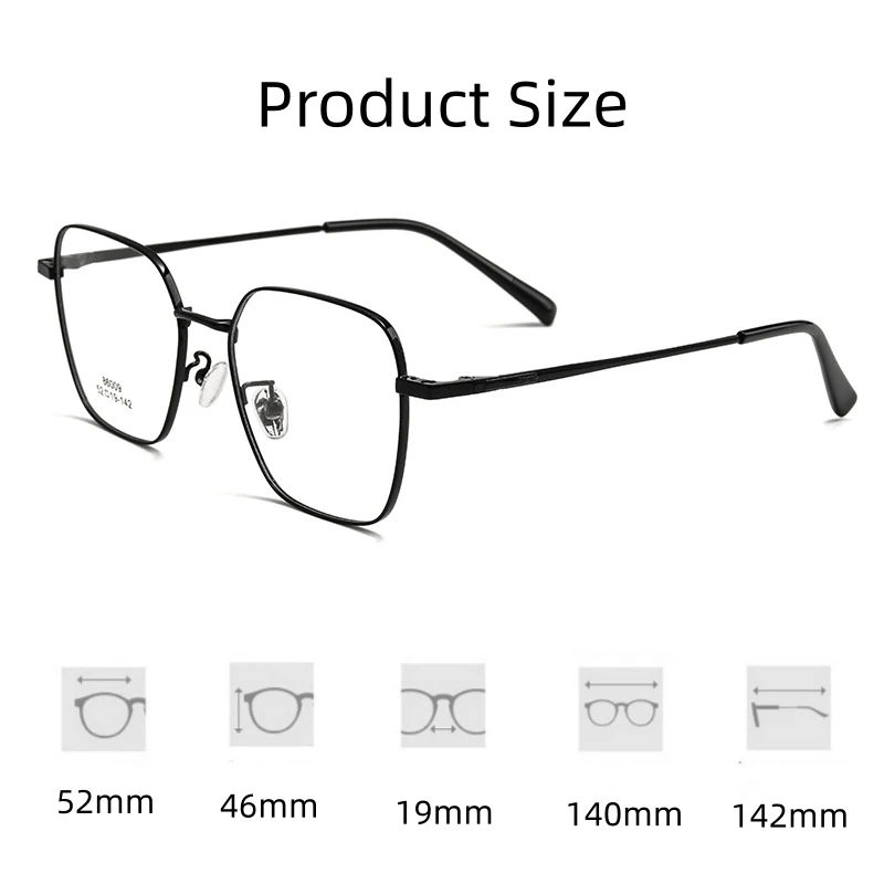 FIRADA Fashion Comfortable Magnet Eyeglasses Ultra Light Vintage Eyewear Optical Prescription Glasses Frame For Men Women 86009