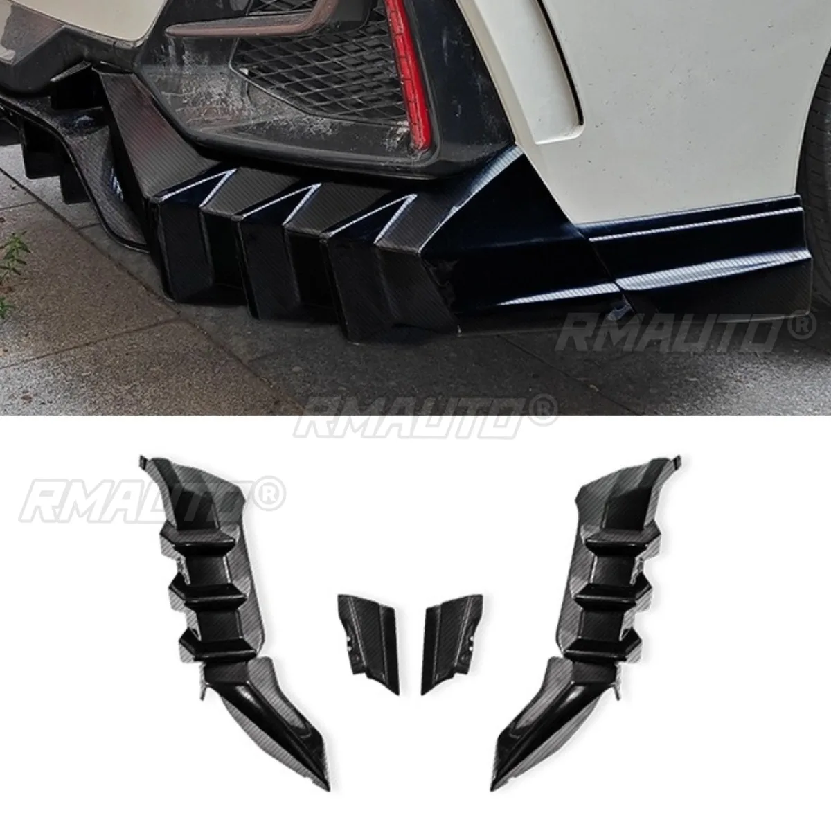 

Car Rear Bumper Lip Splitter Body Kit for Honda 10th Gen Sedan Civic TypeR Mugen Bumper Protector Corner Trim Body Kit