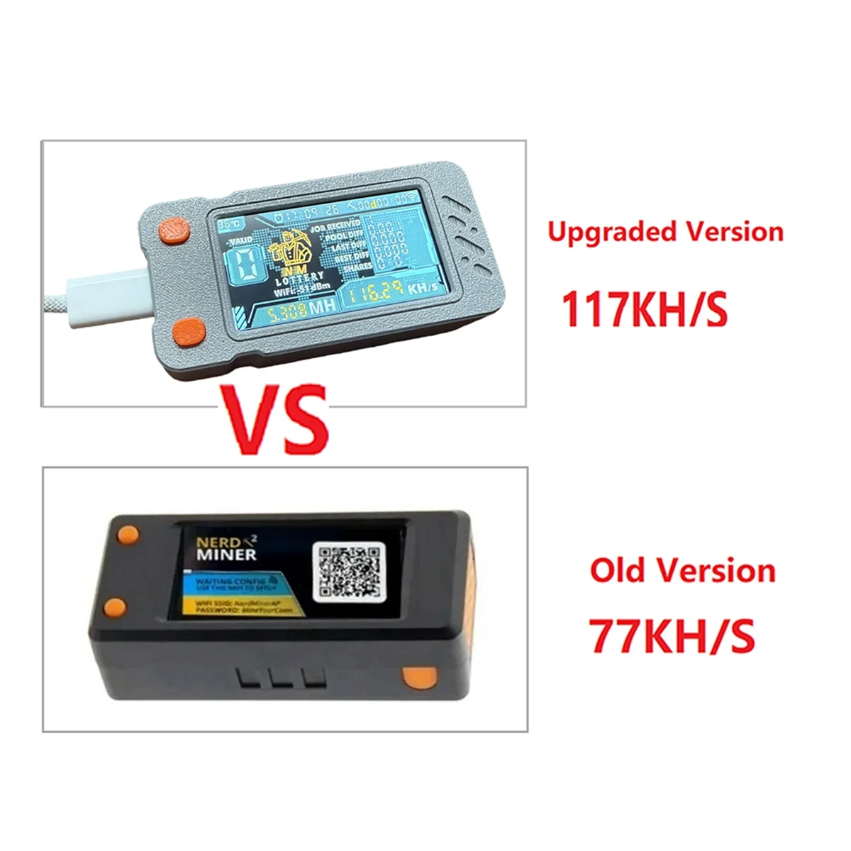 ترقية Nerdminer Miner 117KH/S مع شاشة ملونة_QWE