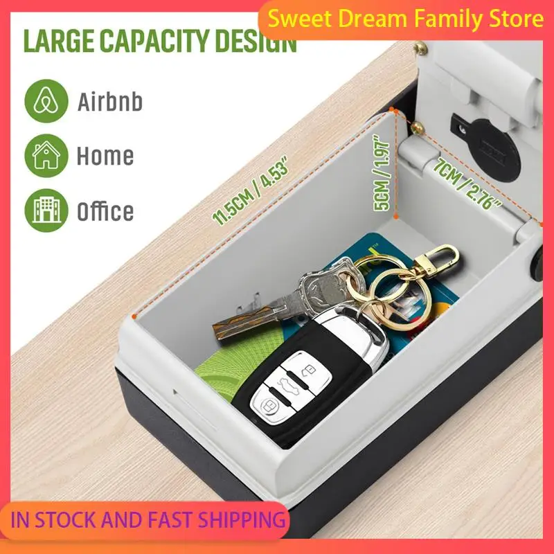 

SDFC-Light Up Dials Key Lock Box For Outside Sturdy Waterproof Combination Key Holder Wall Mount Storage Box