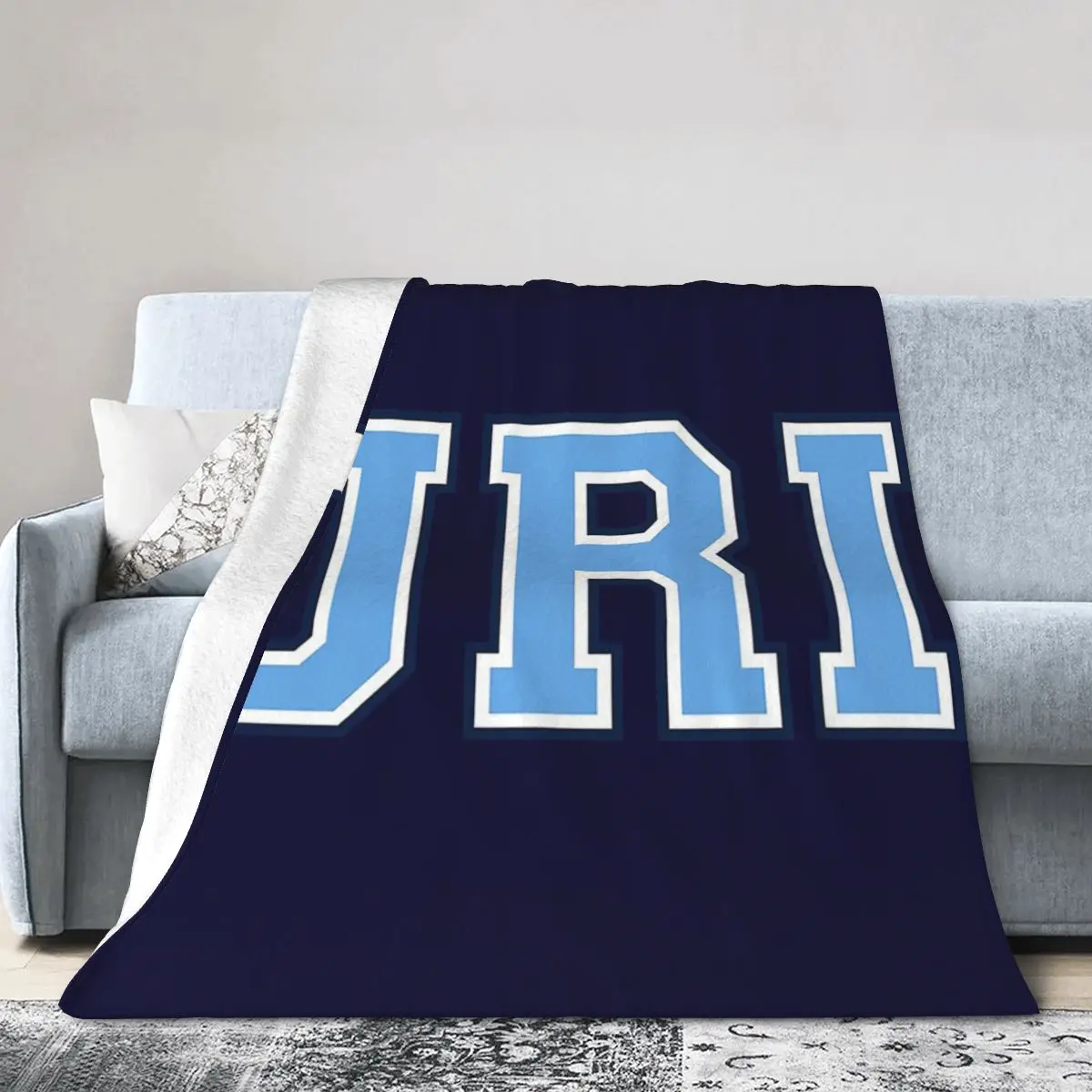 

Uri - College Font Blanket Soft Warm Flannel Throw Blanket Cover for Bed Living room Picnic Travel Home Couch