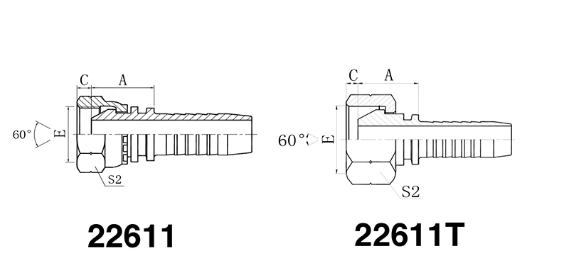 Virola de encaixe de mangueira de alta qualidade 22611 Fornecedor da China