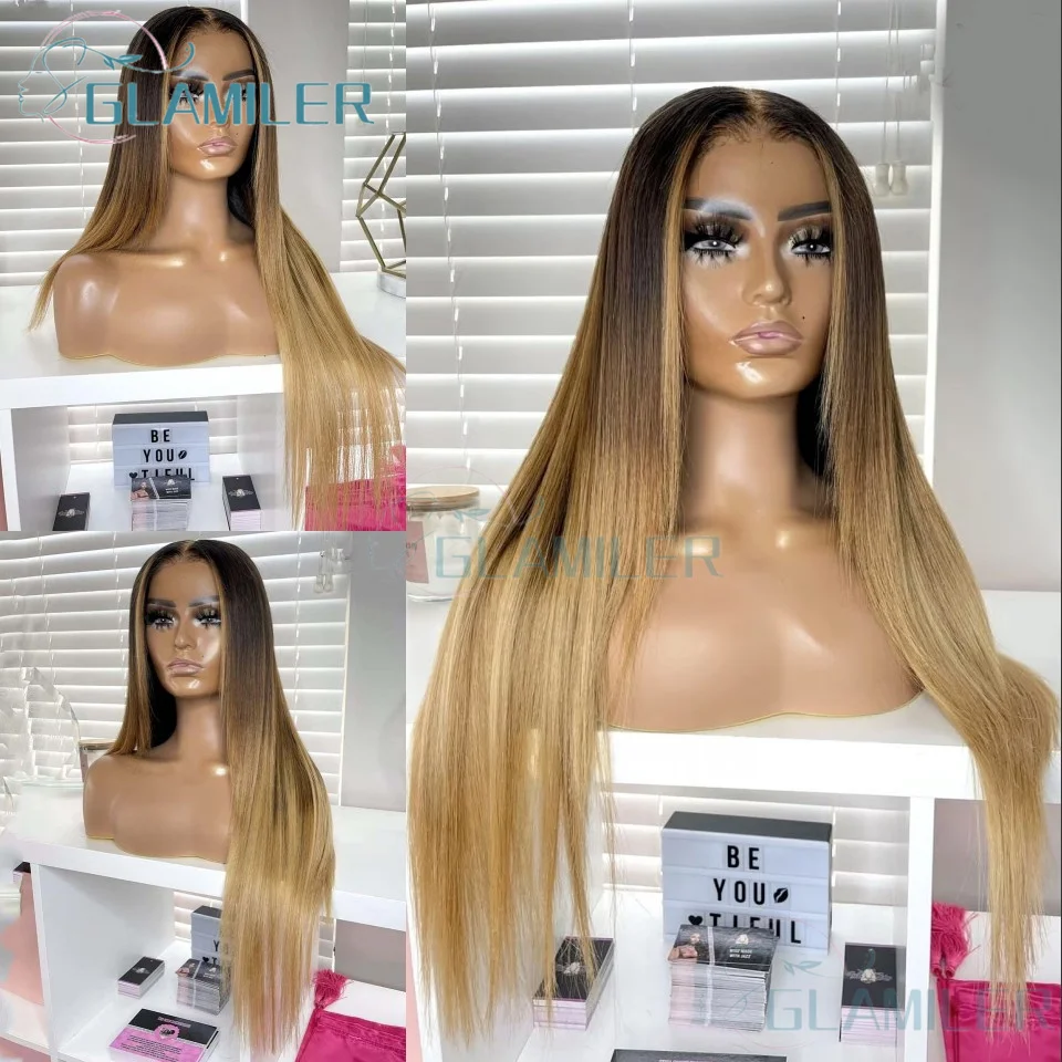 

Brown Blonde #4/27 Highlight 5x5 Silk Top Human Hair Wig 13x6/360 Balayage Lace Front Wigs Human Hair Pre Plucked with Baby Hair