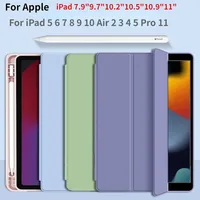 Case for iPad 10.2 Pro 11 13 9.7 Mini 6 10.5 Air 3 Smart Cover with Pencil Holder iPad 11th 10th 9th 8th 7th 6th 5th 2025 Fundas
