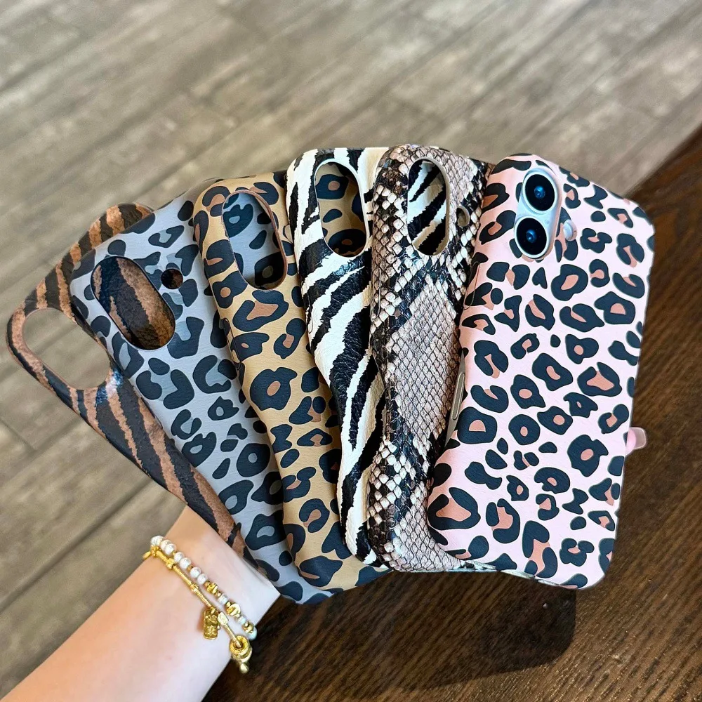 

Simple Fashion Smudge Leopard Print Phone Case For IPhone 17 16 15 Pro Max 14 13 12 11 Xr Xs Max 7 8 Plus Y2K Anti Fall Cover