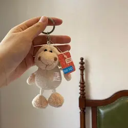 Cartoon Plush Lamb Keychains Pendant Car Keyring Backpack Bag Charm Jewelry