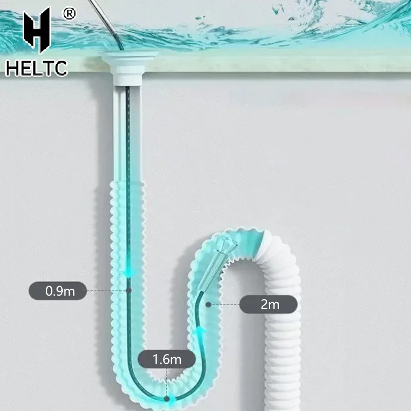 ❤60-300cm Flexible Grabber Claw Pick Up Reacher Bendable Hose Hair Drain Clog Remover Tool For Litter Sink Drain Toilet