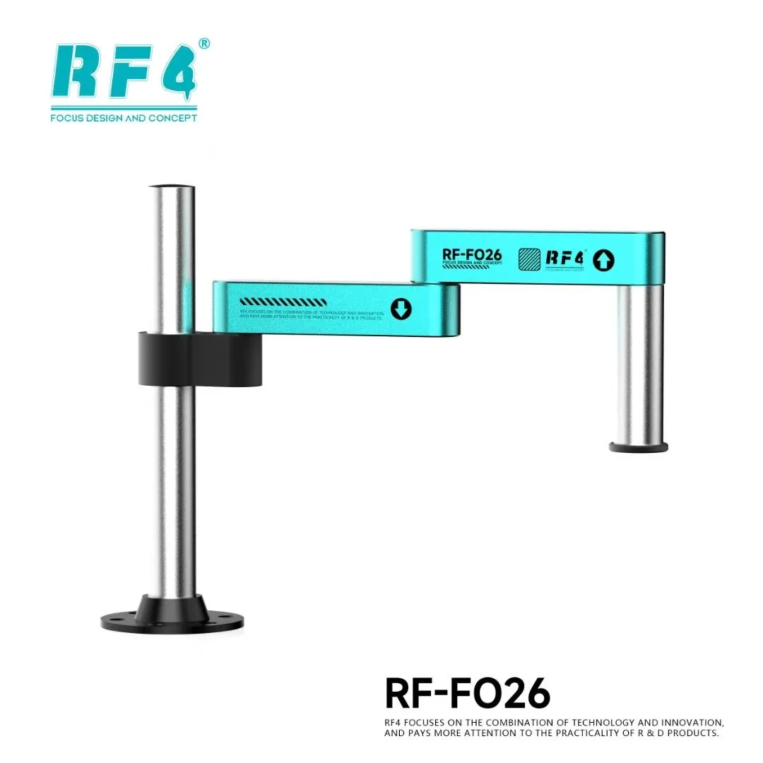 RF4 FO25 FO26Einstellbares Stereomikroskop 360° ° Rotation Universal Doppel Arm Mikroskop Halterung Dual Achsen Halter Hebe Werkzeuge – Detail 4