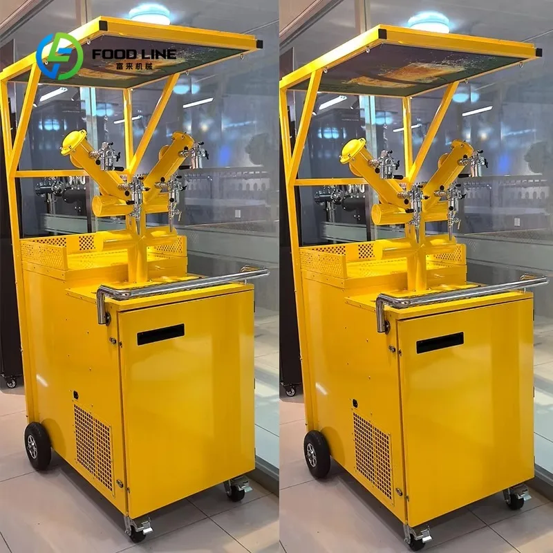 Customized Half Barrel Draft Beer Machine Cooler with Dual Tap for Bar Restaurant  Areas Craft Unfiltered Beer Machine