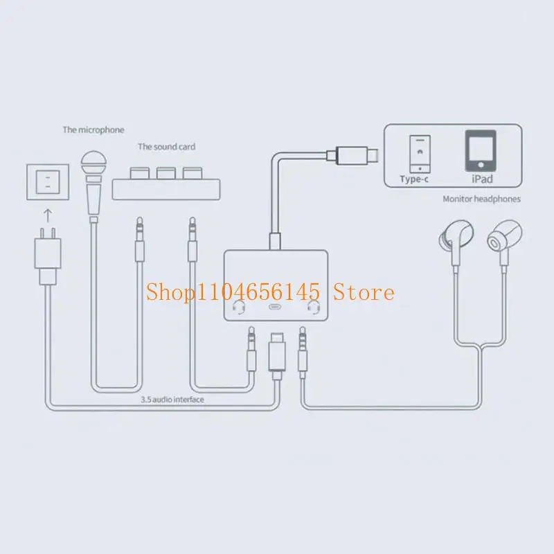 5asd 3.5 ملم محول مقبس سماعة الرأس للهواتف المحمولة والكمبيوتر وبطاقة الصوت الحية #5