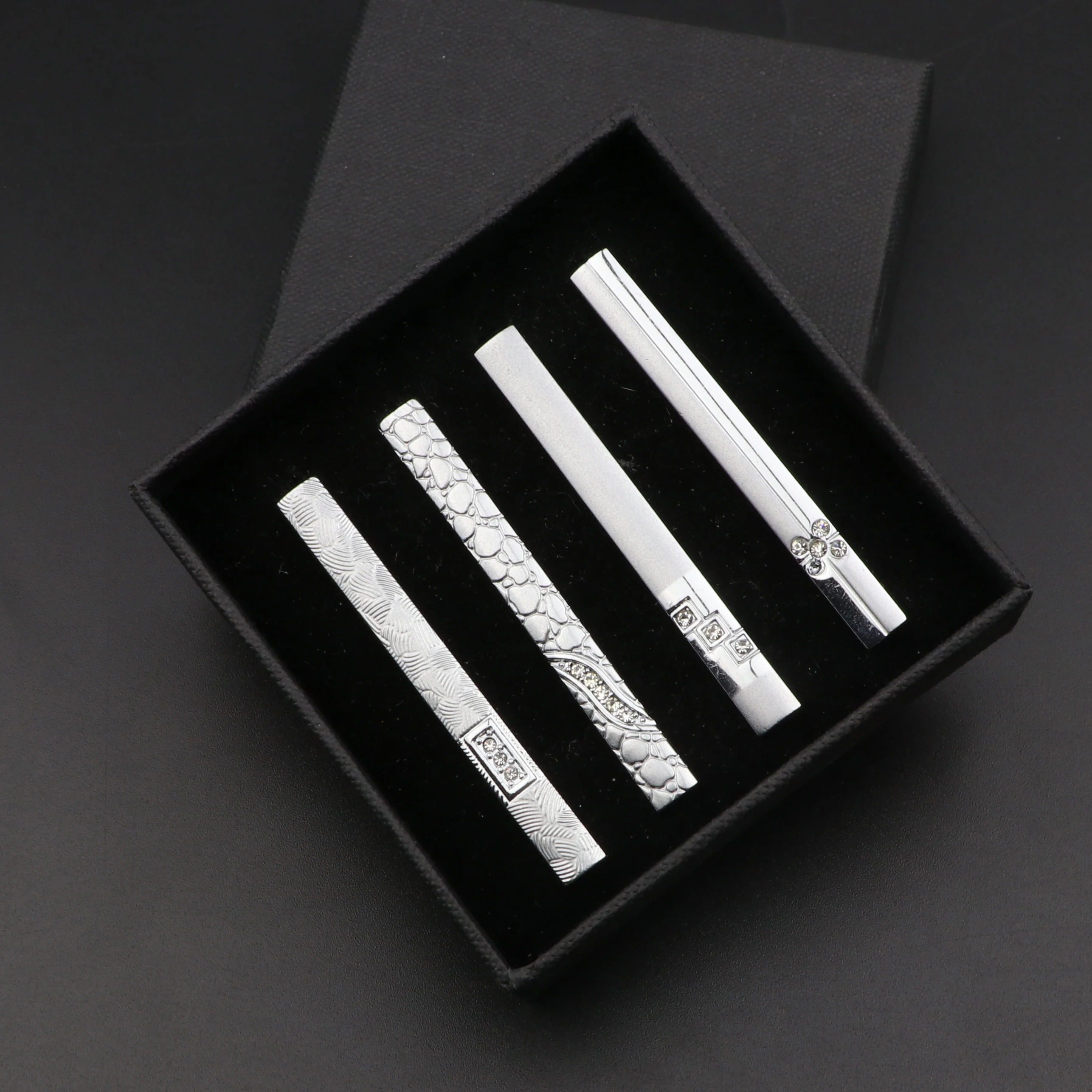 4Pcs Men's Metal Ti…