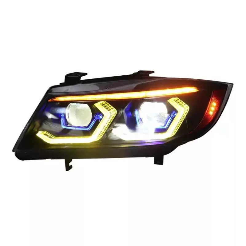 

Suitable for 05-12 BMW 3 Series E90 headlight assembly modified LED daytime running light two-color lens turn signal