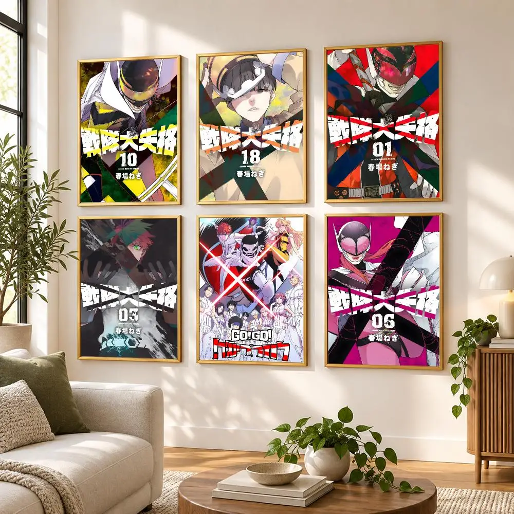 Anime Go! Go! Loser Ranger! Poster HD art sticky wall waterproof home living room bedroom bar aesthetic decoration