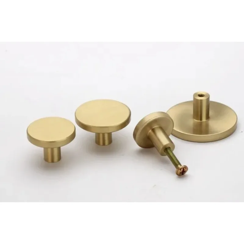 Round Brass Dresser Knobs Drawer Pulls Handles Cabinet Door Knob Handle Antique Rustic Kitchen Hardware Pull