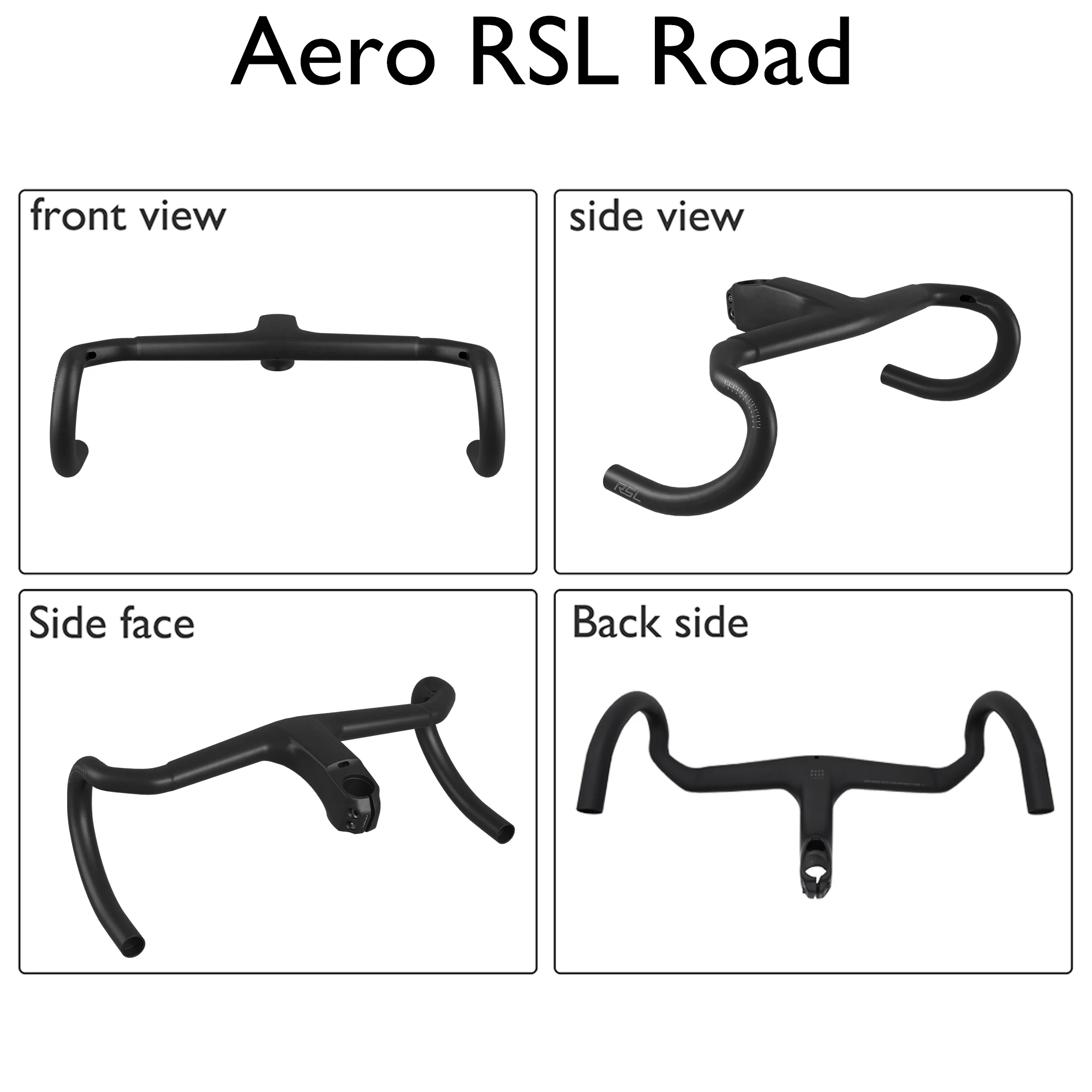 Aero RSL Road OCLV Carbon Integrated Road Bike Handlebar/Stem, -7 