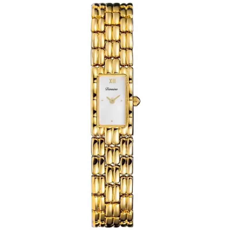 Womens Watches for Girls Wrists Quartz Watch Sliver Gold Orologio Ladies Luxury Wristwatch Rectangle Dial Stainless Steel Clock