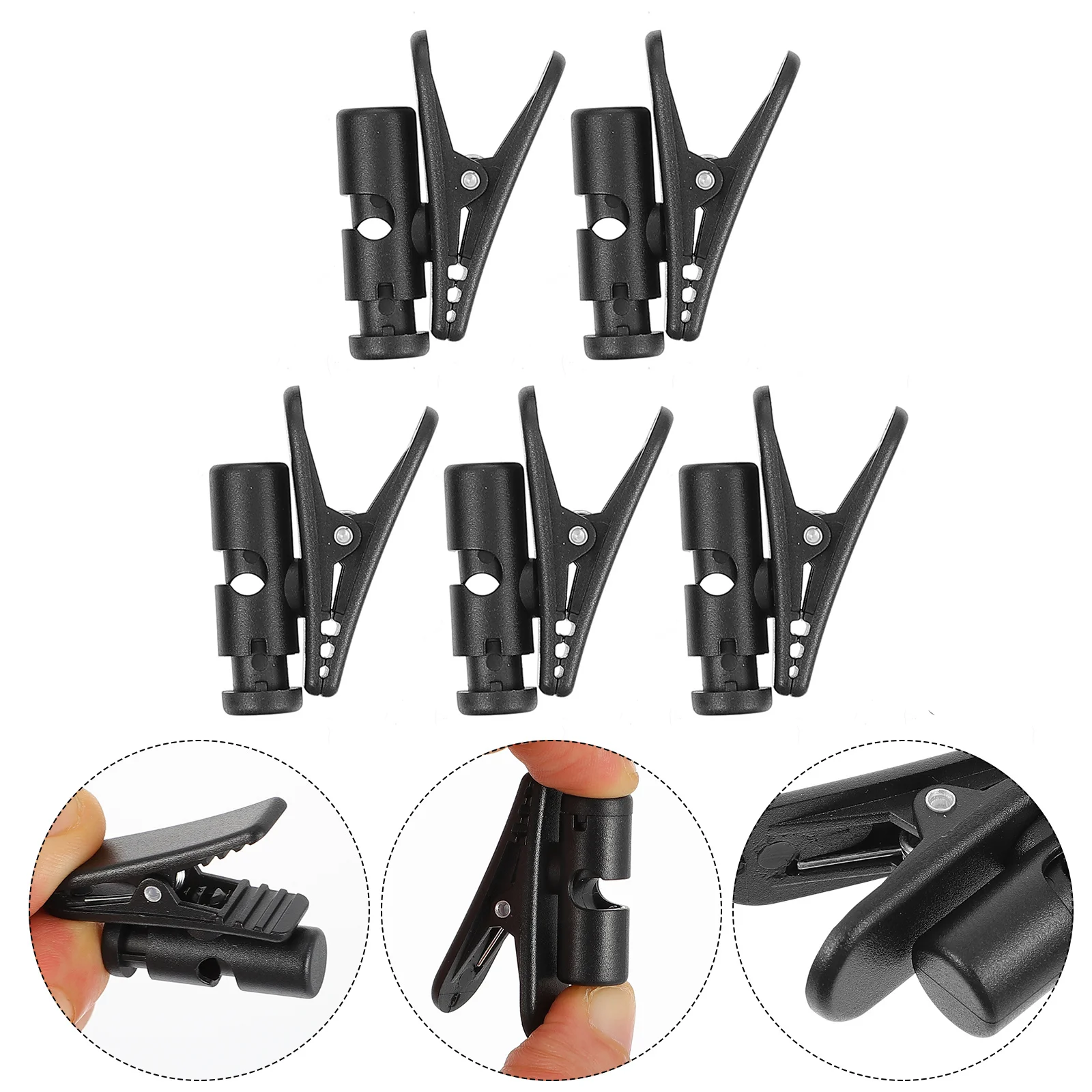 

5Pcs Earphone Cord Clips Wear-Resistant Headphone Holders Portable Cable Organizers for Headset Microphone Wire Clips