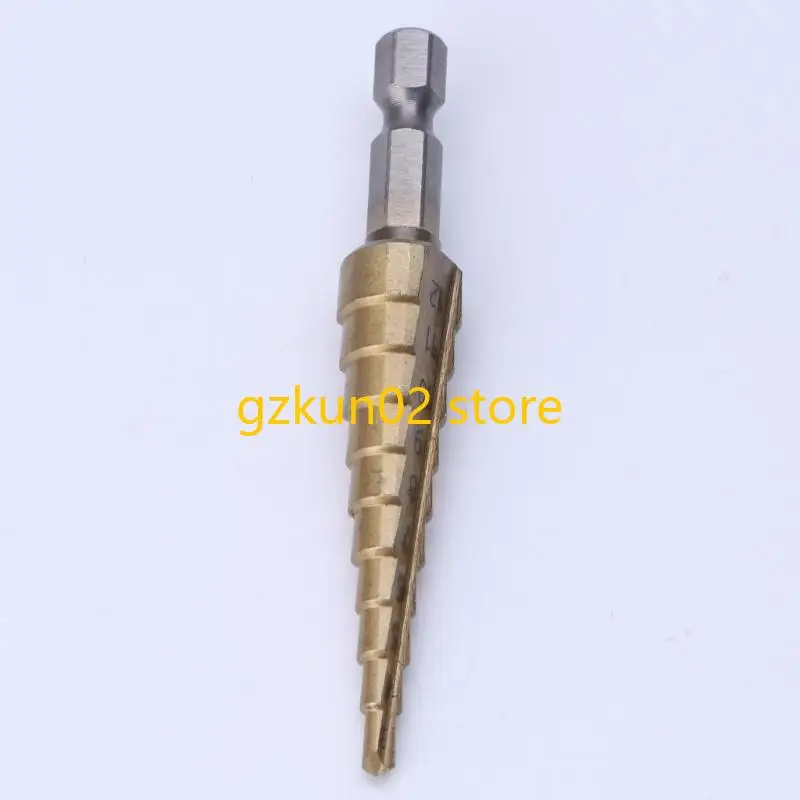 

KXRB HSS Titanium-Coated Step Drill Set 1/4" shank 3-12mm cutting tool Reamer