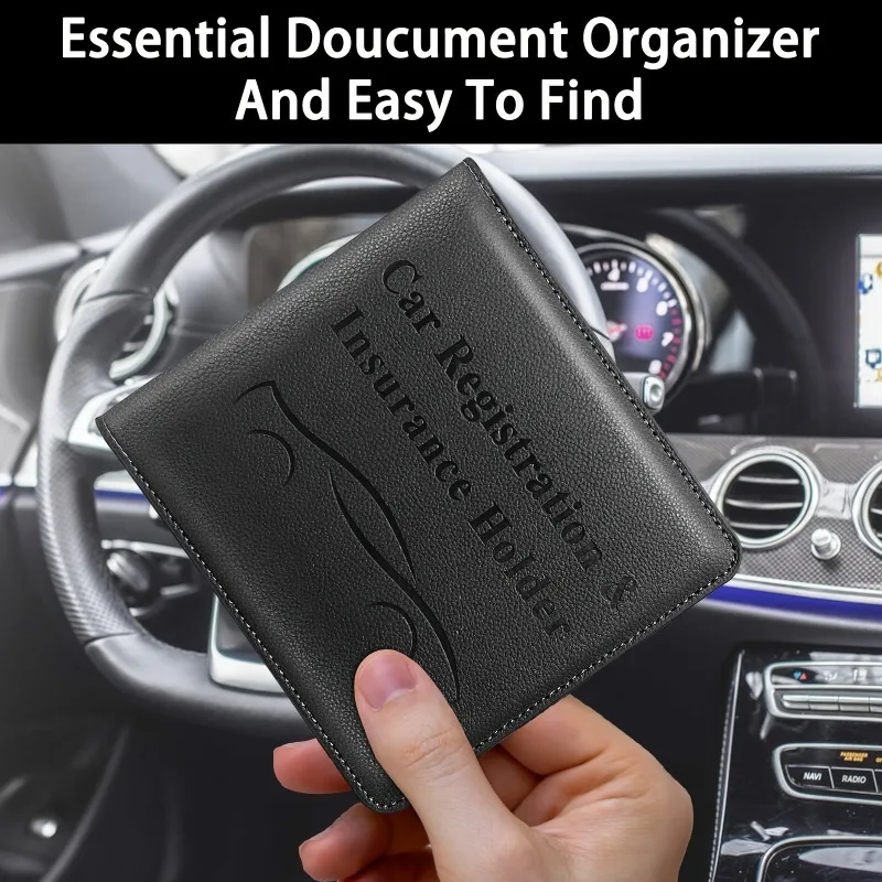 

Car License Holder Wallet Ultra-thin PU Leather Keep IDs and Insurance Papers Organized Certificate Folder Unisex Wallet Case