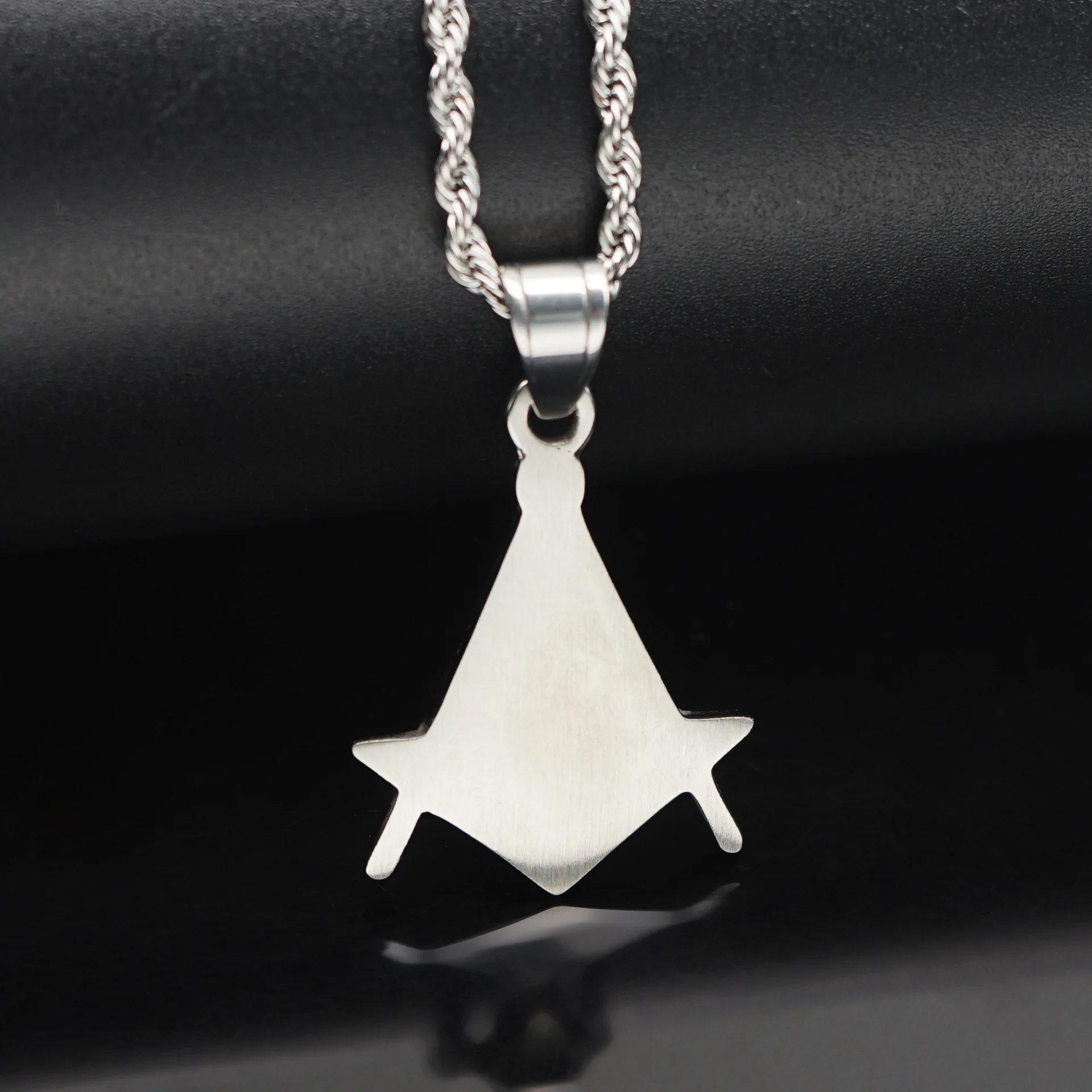 5 قطع الساخن بيع أحدث تصميم الماسونية AG قلادة الساحرة البسيطة مجوهرات الفولاذ المقاوم للصدأ الماس العين قلادة قلادة