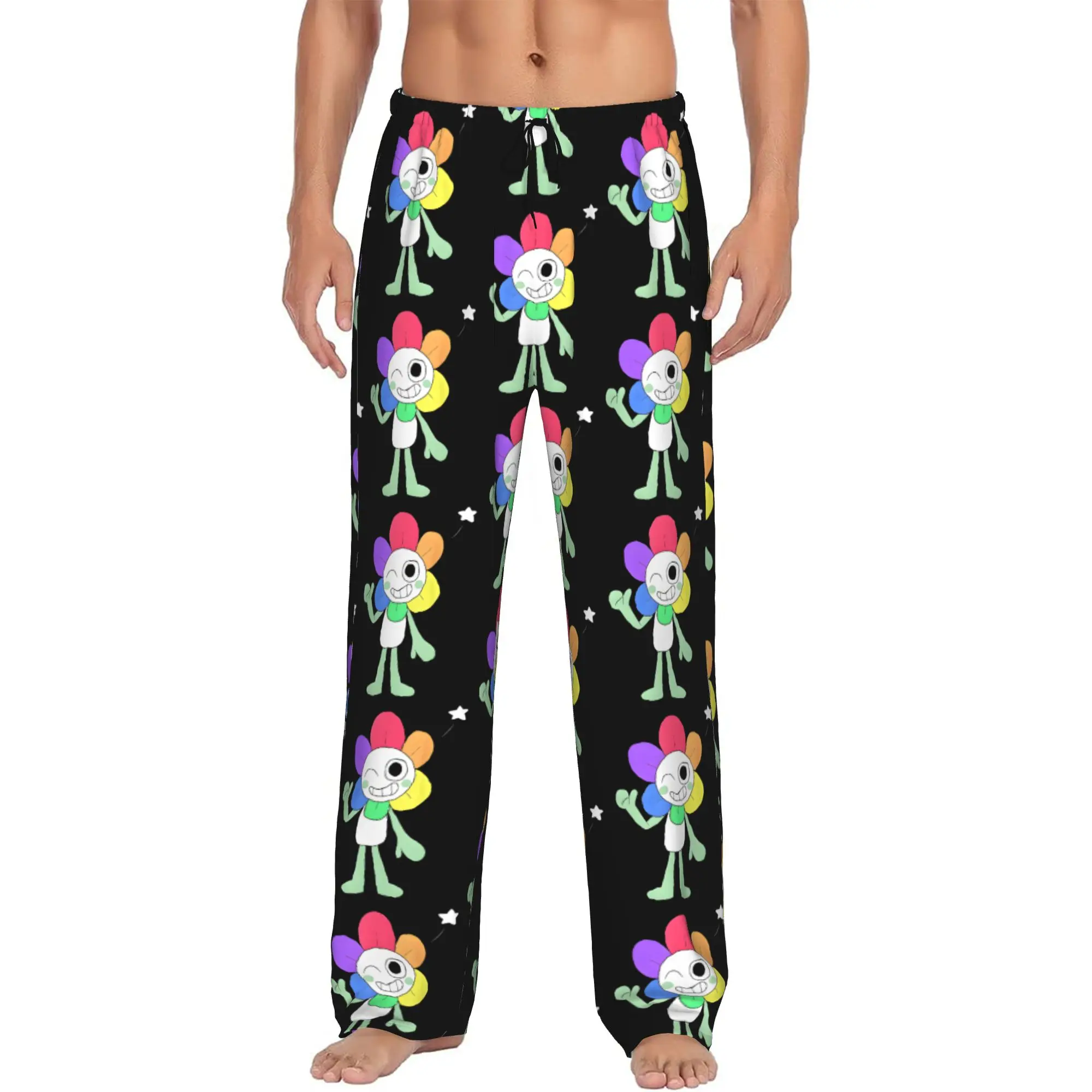 Custom Dandys World Pebble Pajama Pants Sleepwear Men's Elastic Waistband Game Anime Sleep Lounge Bottoms with Pockets