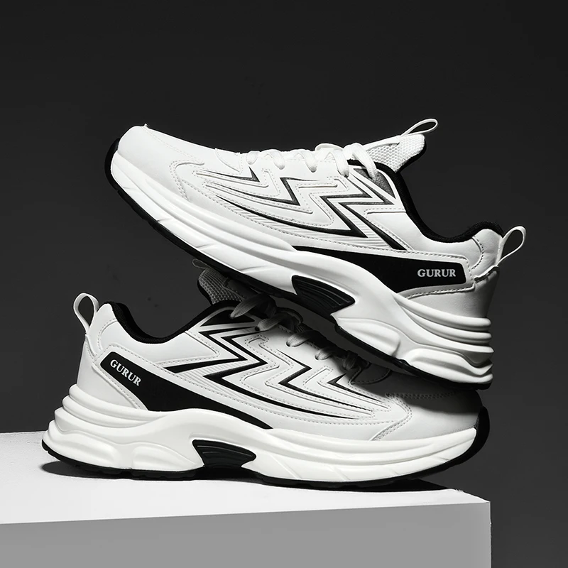 

2025 Hot Selling Autumn Minimalist Mens Sports Shoes Lace Up Lightweight Support Running Shoes Wrapped Soft Walking Shoes