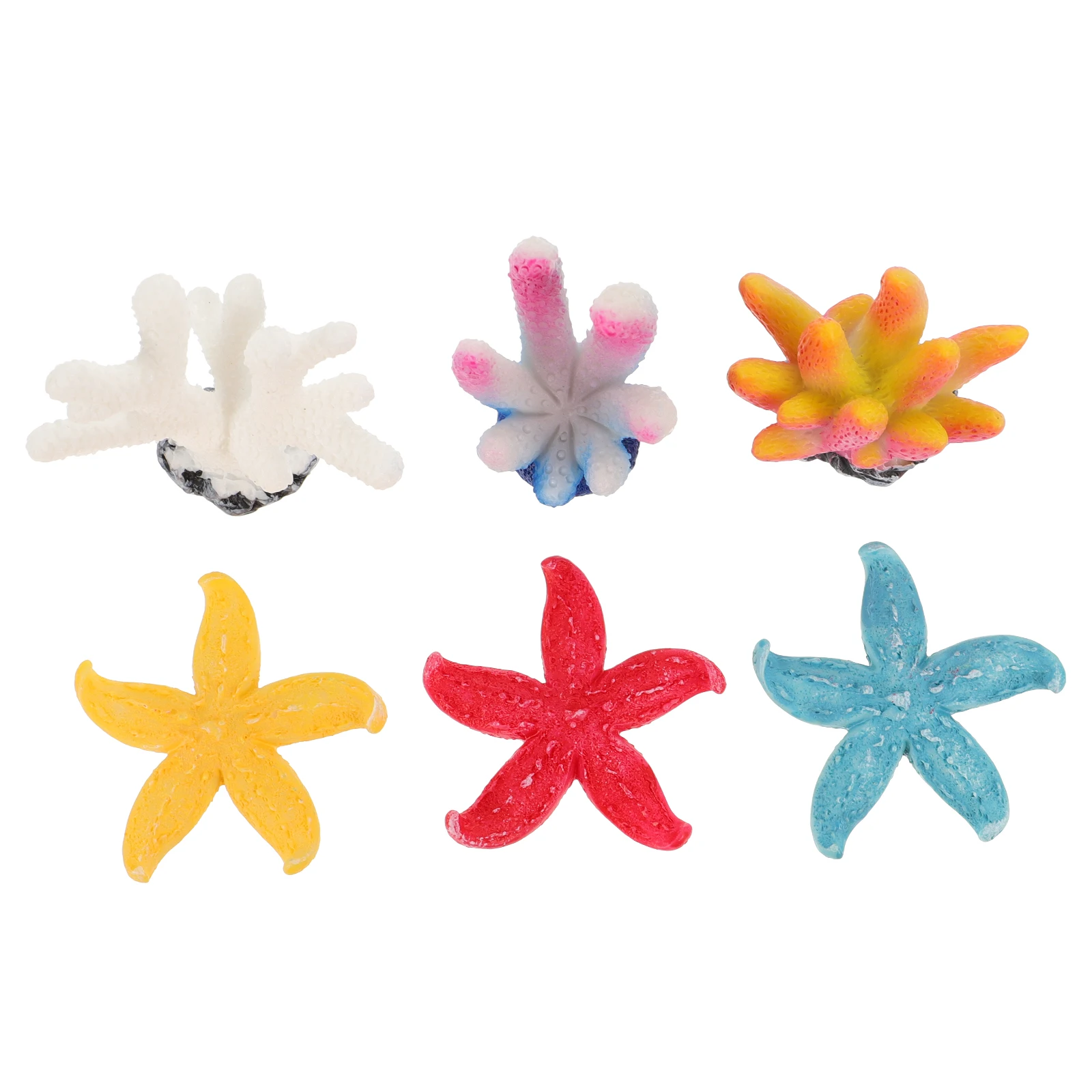 

6 Pcs Ornaments Resin Decoration Crafts for Fish Tank Aquarium Coral Decor Landscape Ornament VividResin Coral