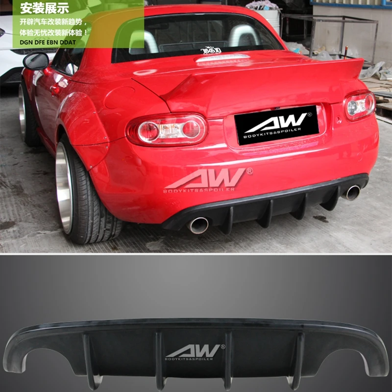 Mx5-nc Car Rear Bumper Lip Spoiler Auto Rear Diffuser Cover Fit For Mzada Mx-5 2009-2015