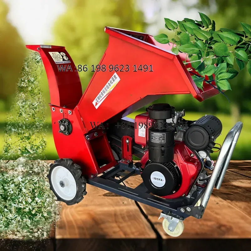 Wmwmnu Portable Wood Chipper Straw Crusher for Animal Feed Garden Waste Processing - view 3