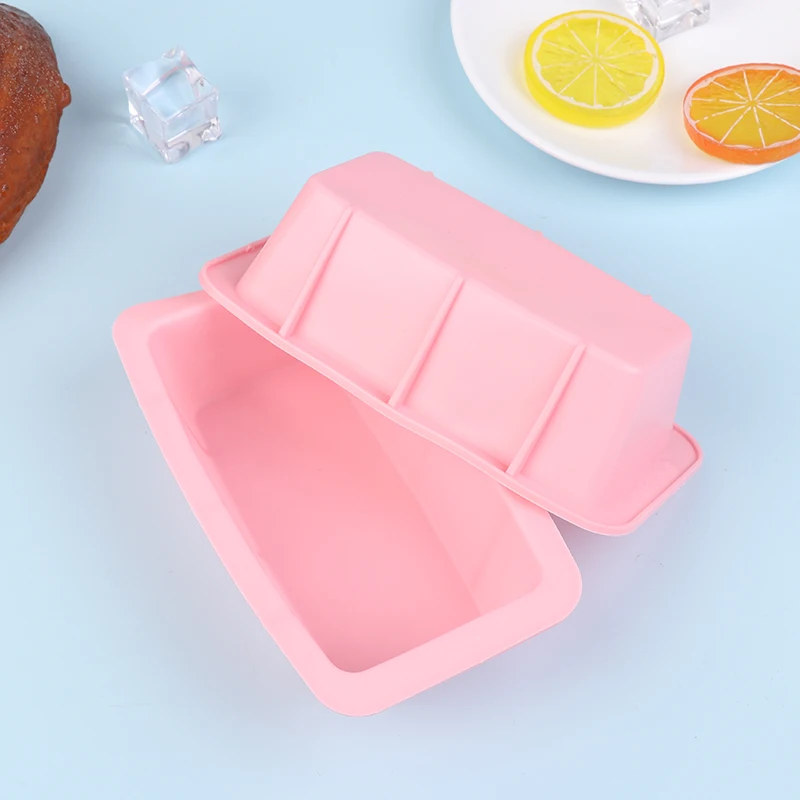 1Pc Mini Toast Silicone Mold DIY Rectangular Bread Cake Pan Cheese Cake Mold Bake Mold Bread Baking Tray Kitchen Cooking Tool