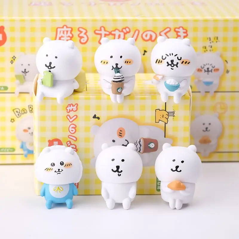 Ready Stock Joke Bear Figure Ornaments Nagano White Bear Gashapon SNS Figure Trendy Toy Desktop Ornament Model Gift