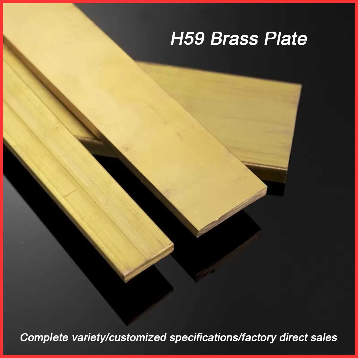 

Brass Flat Bar Plate Strip / Pure Copper Solid Metal Sheet Plate Material Length 500mm