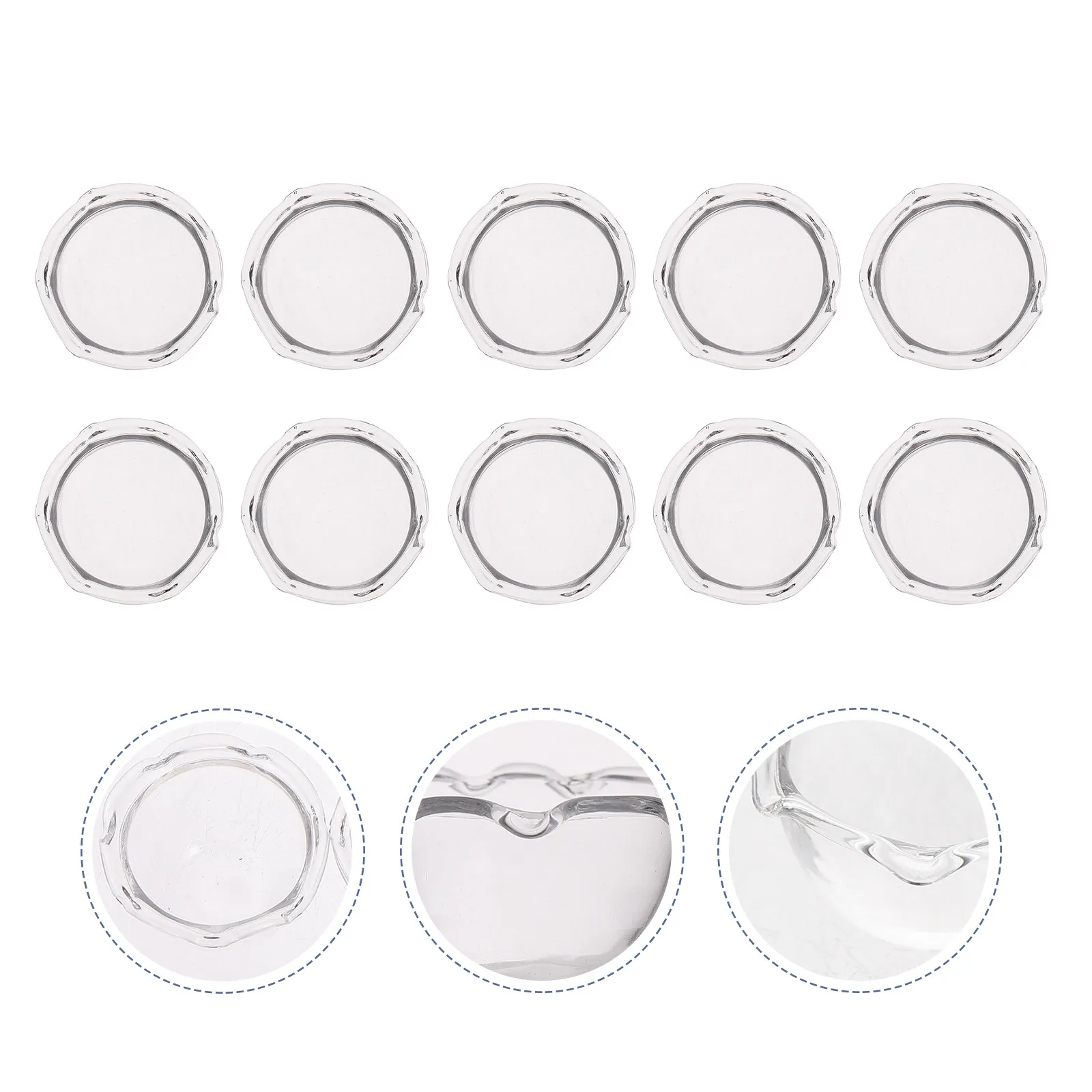 

Набор из 10 миниатюрных стеклянных тарелок для соуса: высококачественные, безопасные, с гладкими краями, для детских игр и творчества